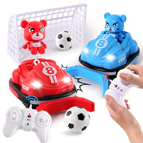 BunnyJOY Ferngesteuertes Auto Junge Mädchen Kinder, 2 RC Bumper Cars, Spielzeug 5 6 7 8 Jahre, Fußballspie, Lichtern und Musik, Geschenk BunnyJOY Ferngesteuertes Auto Junge Mädchen Kinder, 2 RC Bumper Cars, Spielzeug 5 6 7 8 Jahre, Fußballspie, Lichtern und Musik, Geschenk von BunnyJOY