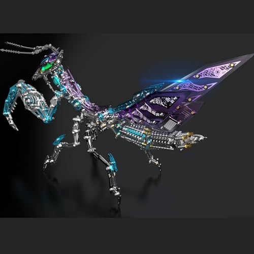 3D Metall Puzzle Erwachsene Mantis mit Licht, 3D Metal Modellbausatz, Buntes Steampunk Metall Puzzle 3D Erwachsene, DIY 3D Mechanical, Desktop Modell Spielzeug 3D Metall Puzzle Erwachsene Mantis mit Licht, 3D Metal Modellbausatz, Buntes Steampunk Metall Puzzle 3D Erwachsene, DIY 3D Mechanical, Desktop Modell Spielzeug von Buntzeug