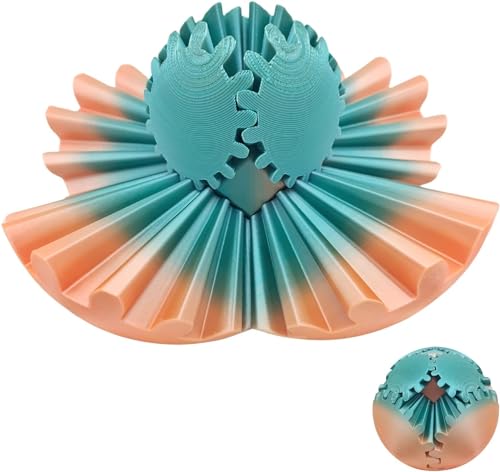 Gear Ball 3D Printed Gear Ball Spin Ball OR Cube Fidget Toy - Perfect for Stress and Anxiety Relaxing Fidget Toy, Desk Toy - Ideal for Sensory Needs and Autism (Candy) von Buobiy