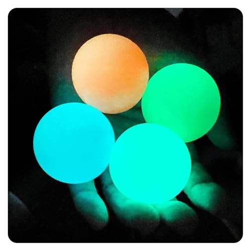 Glow in The Dark Sticky Balls That Stick to The Ceiling | Glorbs Balls, Ceiling Balls, Bounce Back to You,Glorbs Sticky Balls for Ceiling & Wall,Stress Balls for Kids and Adults (4Pcs) von Buobiy