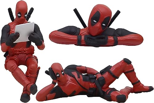 DIOTTI 3pcs Deadpool Ornamente, Actionfiguren, Superhelden-Actionfiguren, Deadpool Auto Ornamente PVC Charakter Merchandise, Erwachsene und Kinder Sammlerstücke von Buosha