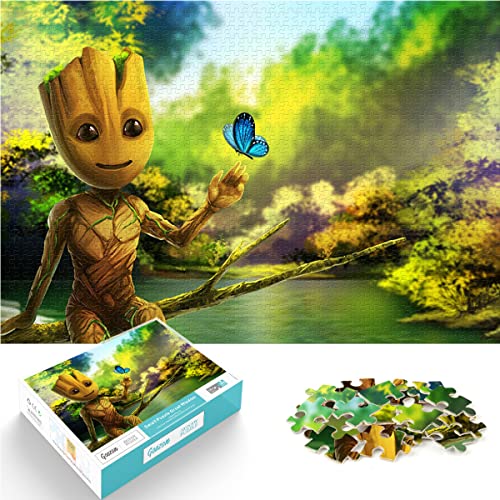 Puzzle 1000 Teile Tree Spirit Groot Puzzles Jungen und Mädchen Puzzle Schwierigkeitsgrad Puzzle Bounty Hunter Puzzle Lernspiele Spielzeug Familie Dekoration 38x26cm von Buosha