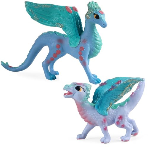 TrukD Fliegende Blumen Drachenmutter und Babydrache Spielset - Drache Mutter und Drachenbaby Figuren Actionfigur für Mädchen und Jungen ab 5 Jahren von Buosha