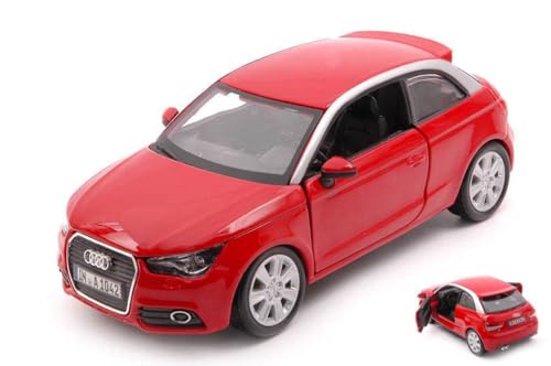 MODELLINO IN Scala COMPATIBILE Con Audi A1 2010 RED 1:24 BURAGO BU22127R Model von Bburago