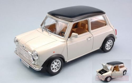 Burago Scale Modell KOMPATIBEL MIT Mini Cooper 1969 Cream W/Black ROOF 1:18 BU12036C von Bburago