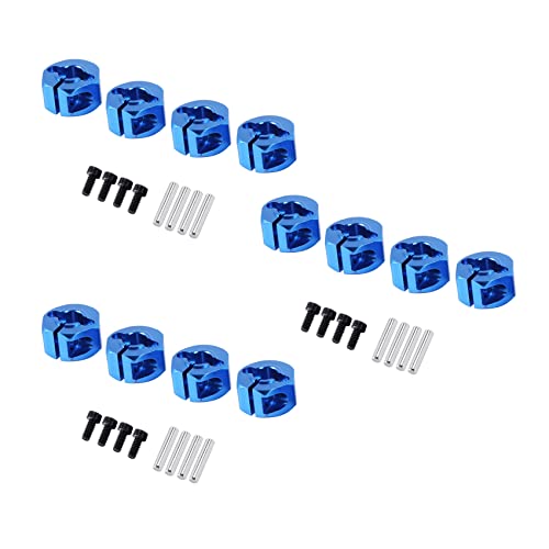 Bureau 12X Blau Rc Metall 7,0 Rad Hex 12mm Stick mit Stift Schraube für Rc Auto von Bureau