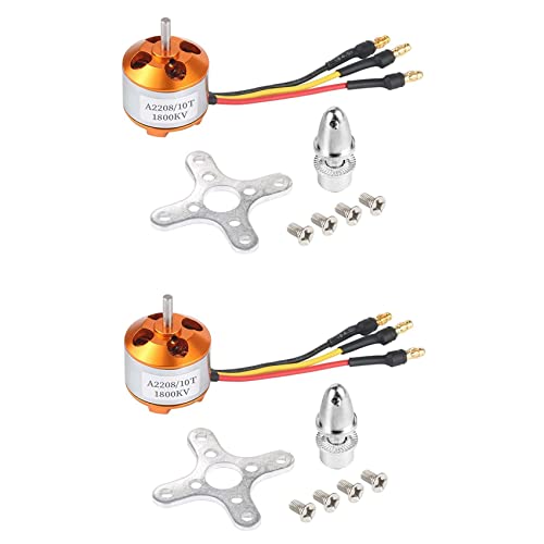 Bureau 2X Bürstenlos Motor A2208 KV1800 für RC Flugzeuge Flugzeug Multi-Copter Bürstenlos Outrunner Motor von Bureau