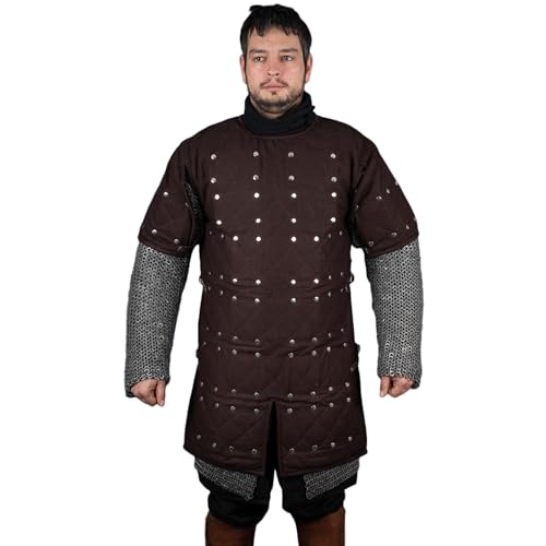 Burgschneider - Brigantine Braun (2XL/3XL, Unisex, Weichstahl) Mittelalter, Fantasy - von Burgschneider