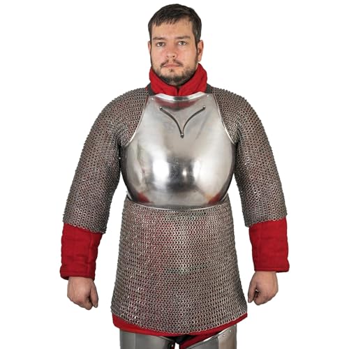 Burgschneider - Brustplatte 14 Jh. 1,6mm Poliert (S/M, Unisex, Weichstahl) Historisch - Historic Plate Armour von Burgschneider