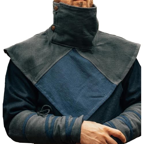 Burgschneider - Collar Vaskur - Grau Blau (L, Unisex, Baumwolle) Mittelalter Fantasy - Adventurer von Burgschneider