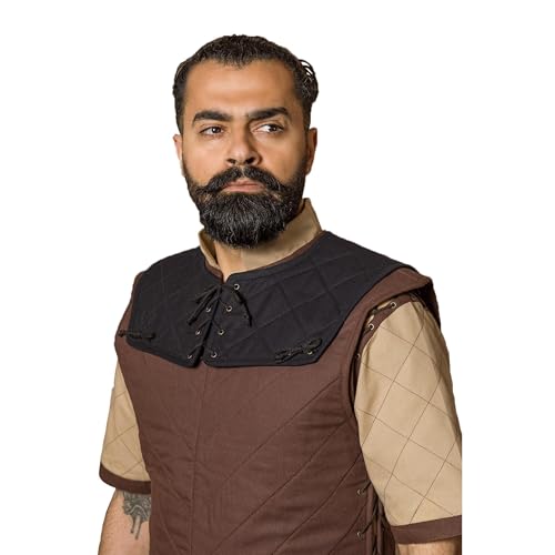 Burgschneider - Dungeons & Dragons Kämpfer Kragen Schwarz (XXL, Unisex, Synthetisch) Mittelalter Fantasy - Dungeons & Dragons von Burgschneider