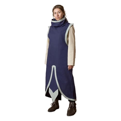 Burgschneider - Dungeons & Dragons Kleriker Wappenrock Dunkelblau/Eisblau (L, Unisex, Baumwolle) Mittelalter Fantasy - Dungeons & Dragons von Burgschneider