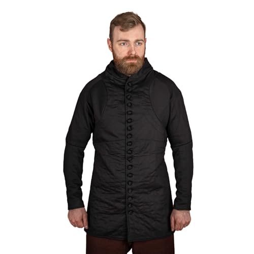 Burgschneider - Gambeson 14 Jh. Schwarz (M, Unisex, Baumwolle) Mittelalter, Fantasy - Medieval von Burgschneider