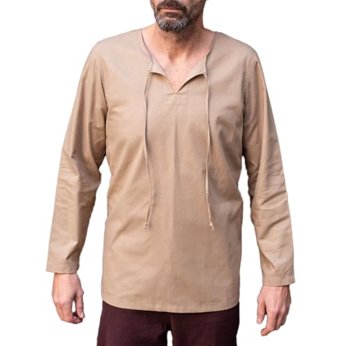 Burgschneider - Hemd Ulrich - Hanf (L, Unisex, York Cotton (100% Cotton)) Historisch - High Medieval von Burgschneider