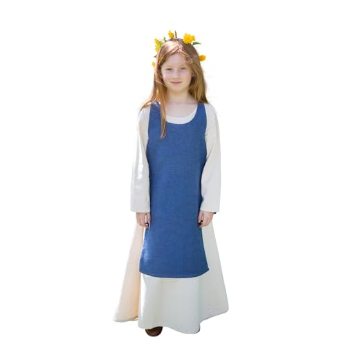 Burgschneider - Kinderüberkleid Ylva - Meerblau (116, Unisex, Baumwolle) Historisch - Early Medieval, Viking von Burgschneider