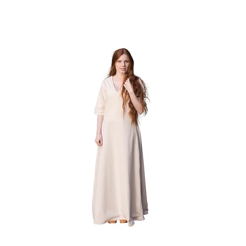 Burgschneider - Kurzarmunterkleid Laga - Natur (XXL, Unisex, Baumwolle) Historisch - Early Medieval, Viking von Burgschneider