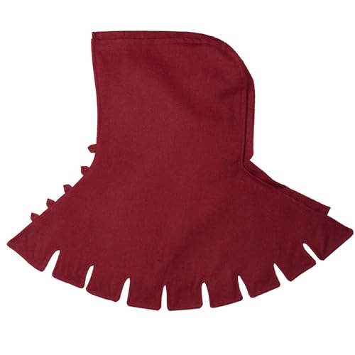 Burgschneider - Left Side Cowl Dangereuse Red (Standard, Unisex, Wolle) Mittelalter, Fantasy - Medieval Inspired Fantasy Costume von Burgschneider