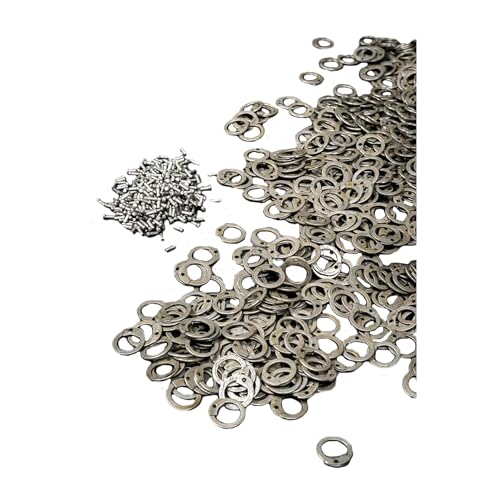 Burgschneider - Lose Flachringe mit Nieten 9mm Geölt 1kg (Standard, Unisex, Weichstahl) Historisch - Historic Chainmail von Burgschneider