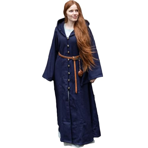 Burgschneider - Mantel Tuala Blau (XXL, Unisex, Wolle) Mittelalter Fantasy - Maiden von Burgschneider