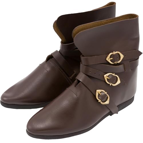 Burgschneider - Mittelalter Halbstiefel (36, Unisex, Leder) Mittelalter, Fantasy - von Burgschneider