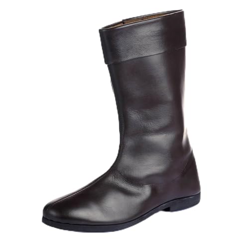 Burgschneider - Mittelalter Stiefel (35, Unisex, Leder) Mittelalter, Fantasy - von Burgschneider