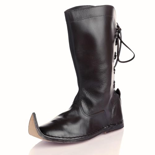 Burgschneider - Mittelalter Stiefel Emmerich (35, Unisex, Leder) Mittelalter, Fantasy - von Burgschneider