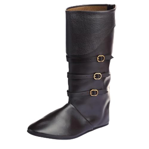 Burgschneider - Mittelalter Stiefel Ernest (35, Unisex, Leder) Mittelalter, Fantasy - von Burgschneider