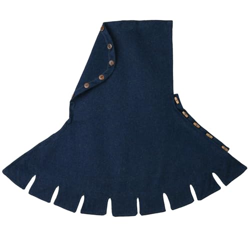 Burgschneider - Rechte Seite Haube Dangereuse Blau (Standard, Unisex, Wolle) Mittelalter, Fantasy - Medieval Inspired Fantasy Costume von Burgschneider