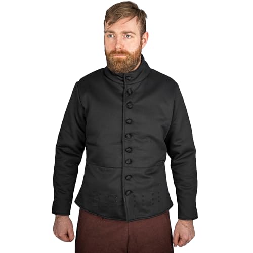 Burgschneider - Rüstwams Schwarz (XL, Unisex, Algodón (100%)) Mittelalter, Fantasy - Medieval von Burgschneider