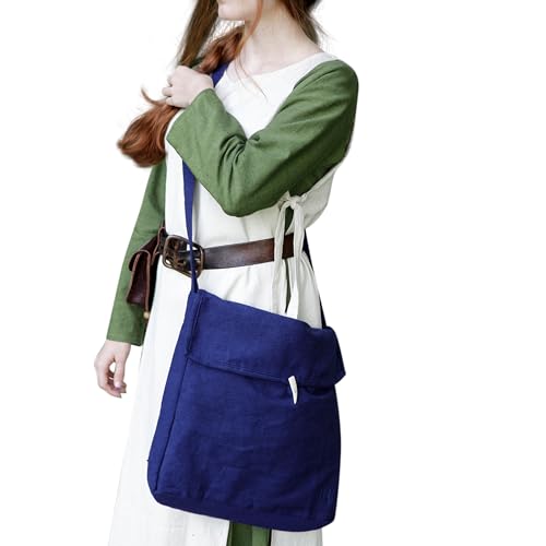 Burgschneider - Tasche Ehwaz - Blau (Standard, Unisex, Baumwolle) Historisch - Medieval von Burgschneider