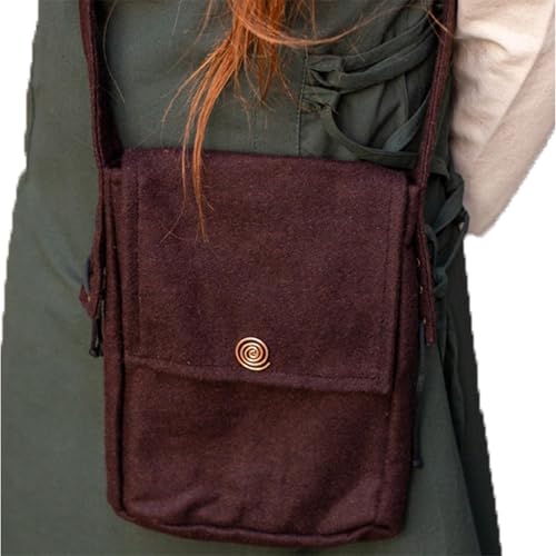 Burgschneider - Tasche Juna - Braun (Standard, Unisex, Wolle) Mittelalter Fantasy - Adventurer von Burgschneider