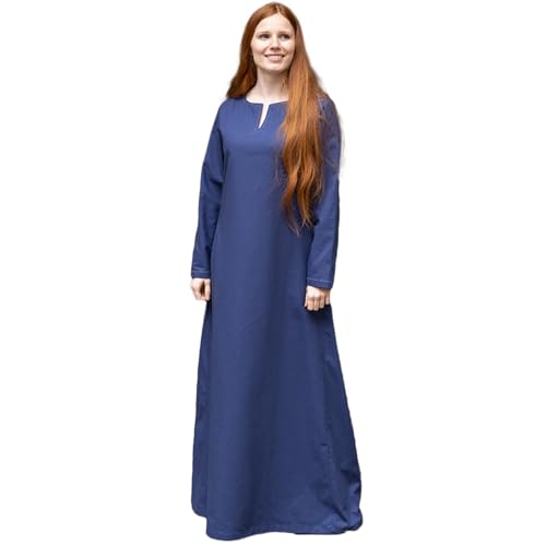 Burgschneider - Unter Kleid Feme Dunkelblau (L, Unisex, Baumwolle) Historisch - Early Medieval, Viking von Burgschneider