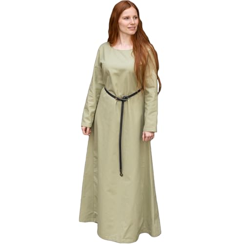 Burgschneider - Under Dress Freya Spring Green (L, Unisex, Baumwolle) Historisch - Early Medieval, Viking von Burgschneider