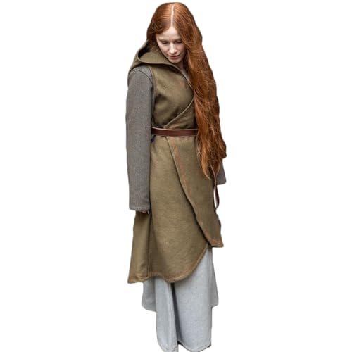 Burgschneider - Wickelkleid Myrana Antik Grün (S/M, Unisex, Wolle) Mittelalter Fantasy - Maiden von Burgschneider