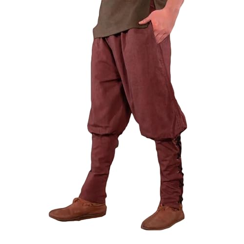 Burgschneider - Wikinger Hose - Braun (L, Unisex, Baumwolle) Mittelalter Fantasy - Adventurer von Burgschneider