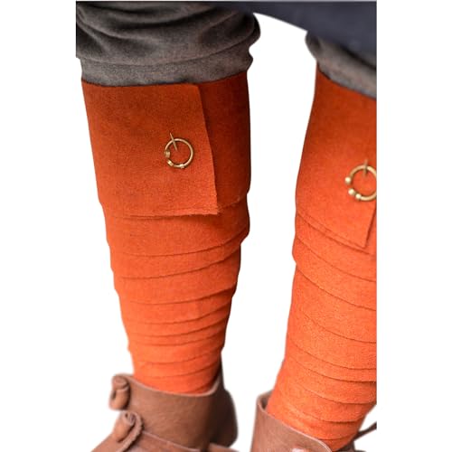 Burgschneider - Wollwadenwickel Aki - Orange (Standard, Unisex, Wolle) Mittelalter, Fantasy - Medieval von Burgschneider