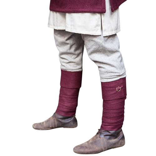 Burgschneider - Wollwadenwickel Aki - Rot (Standard, Unisex, Wolle) Historisch - Early Medieval, Viking von Burgschneider