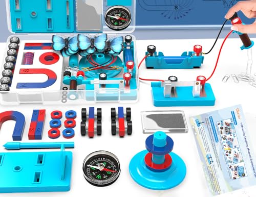 Burnur Science Magnets Experiment Set for Kids Elektrizitäts- und Magnetismus-Kit für Studenten Stem Kit Physics Lab Basic Circuit Tools for Learning Starter von Burnur