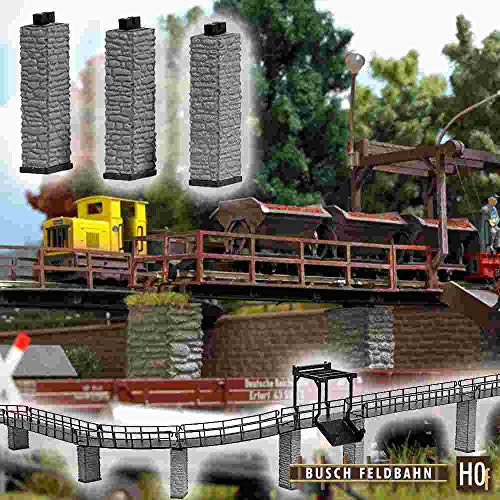 Busch Umwelt – bue12388 – Modelleisenbahnen – 3 Säulen Brücke 46 mm von Busch Environnement