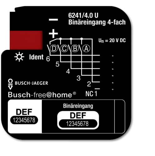 Busch-Jaeger 4fach Einsatz free@home 2CKA006220A0005 von Busch-Jaeger