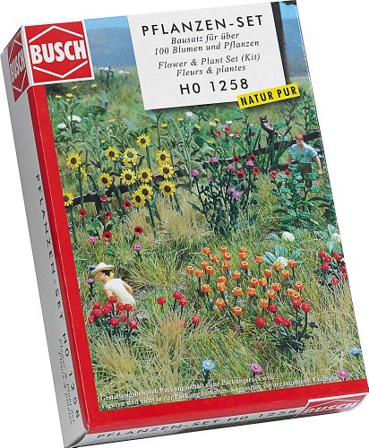 BUSCH 1258 - Natur Pur, Blumen und Pflanzen-Set, Sortiert von BUSCH