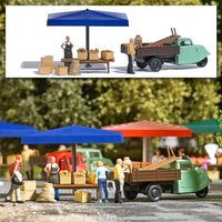 BUSCH 7914 H0 Action Set: Marktstand Kartoffeln von Busch