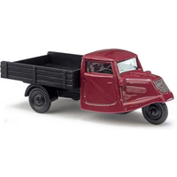 BUSCH 89103 1:87 Tempo Dreirad Hanseat bordeaux mit schwarzer Pritsche, 1935 von Busch