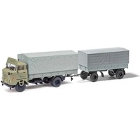 BUSCH 95192 1:87 IFA W50L Sp (Speditionspritsche) GKV Potsdam mit Anhänger HL 80 von Busch