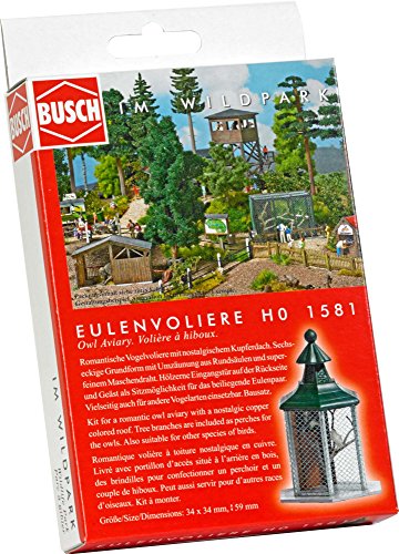 Busch 1581 Owl Aviary HO Structure Maßstabsgetreue Modellstruktur, Sortiert von Busch