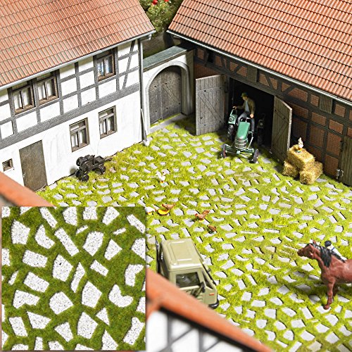 Busch 7433 3-D Grass Pavers HO Scenery Maßstabsgetreue Modelllandschaft, Weiß, M von Busch-Jaeger