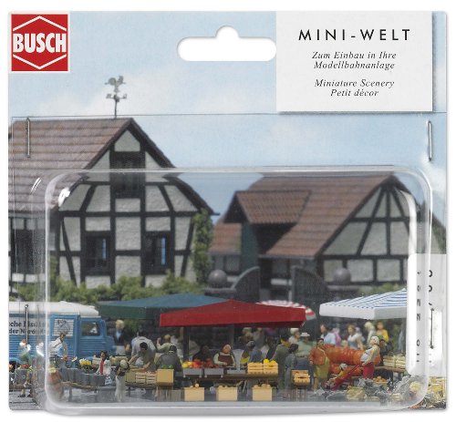 Busch 7706 - Mini-Welt: Marktstand Obst und Gemüse von Busch