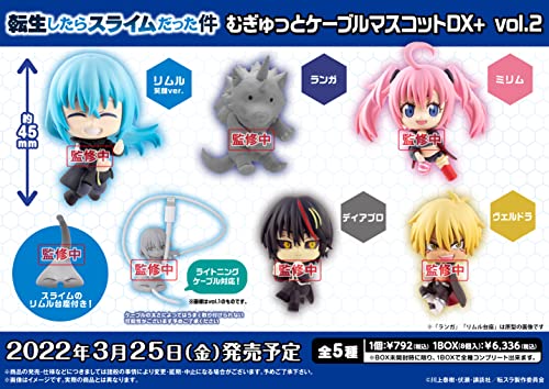 BUSHIROAD CREATIVE 4582520218890 Rimuru, Diablo, Milim, Veldora That Time I Got Reincarnated as a Slime Mugitto Cable Maskcot DX+ Vol.2 von Bushiroad