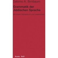 Grammatik der Jiddischen Sprache von Buske, H