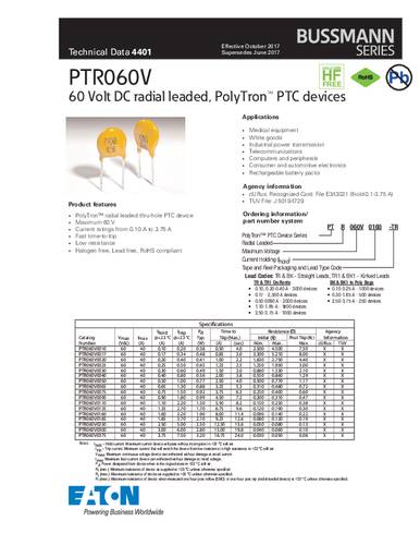 Bussmann by Eaton PTR060V0065-BK1 PTC-Sicherung von Bussmann by Eaton